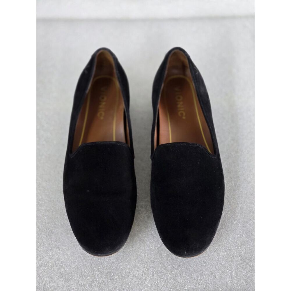 Vionic Black Suede Flats Loafers